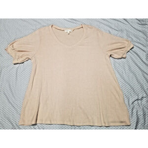 NWOT Perfect Peach Womens XL Sweater Elbow Sleeve Pink/Peach